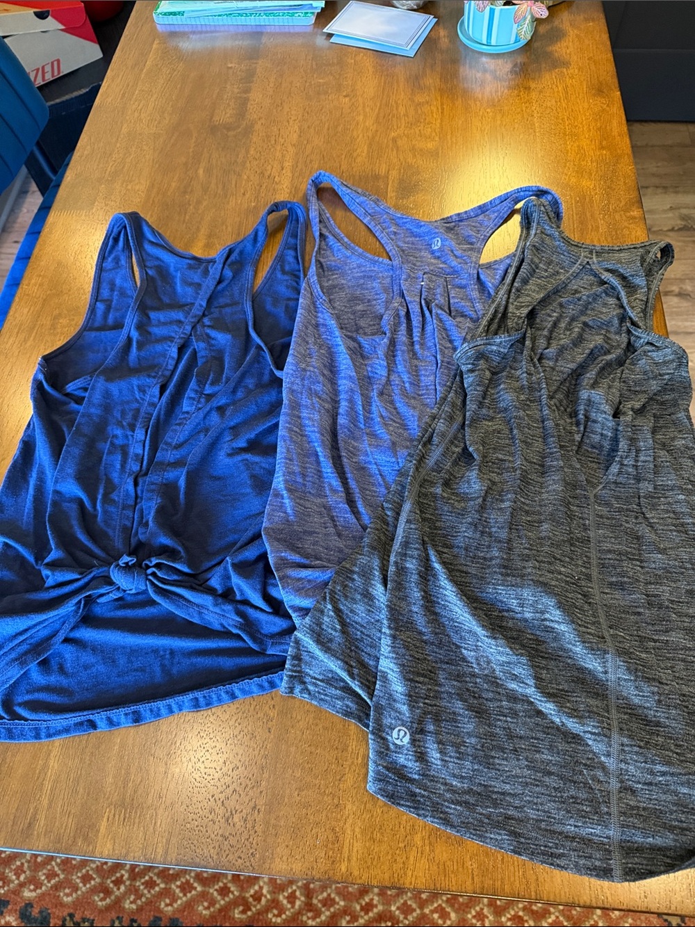 lululemon athletica and DYI Women's Tank Tops -Navy Blue, heather blue, Charcoal
